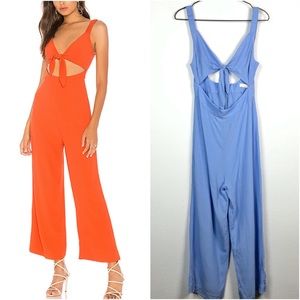 Capulet Ariane Tie Front Jumpsuit Blue S Revolve